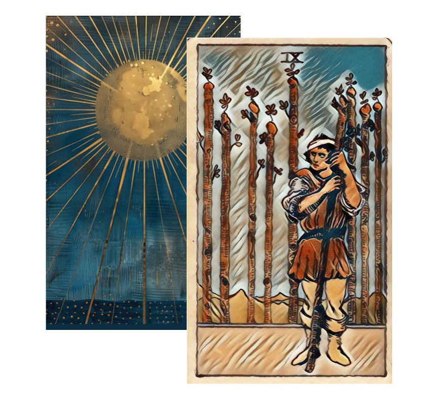 Nine of wands Tarot Card meaning