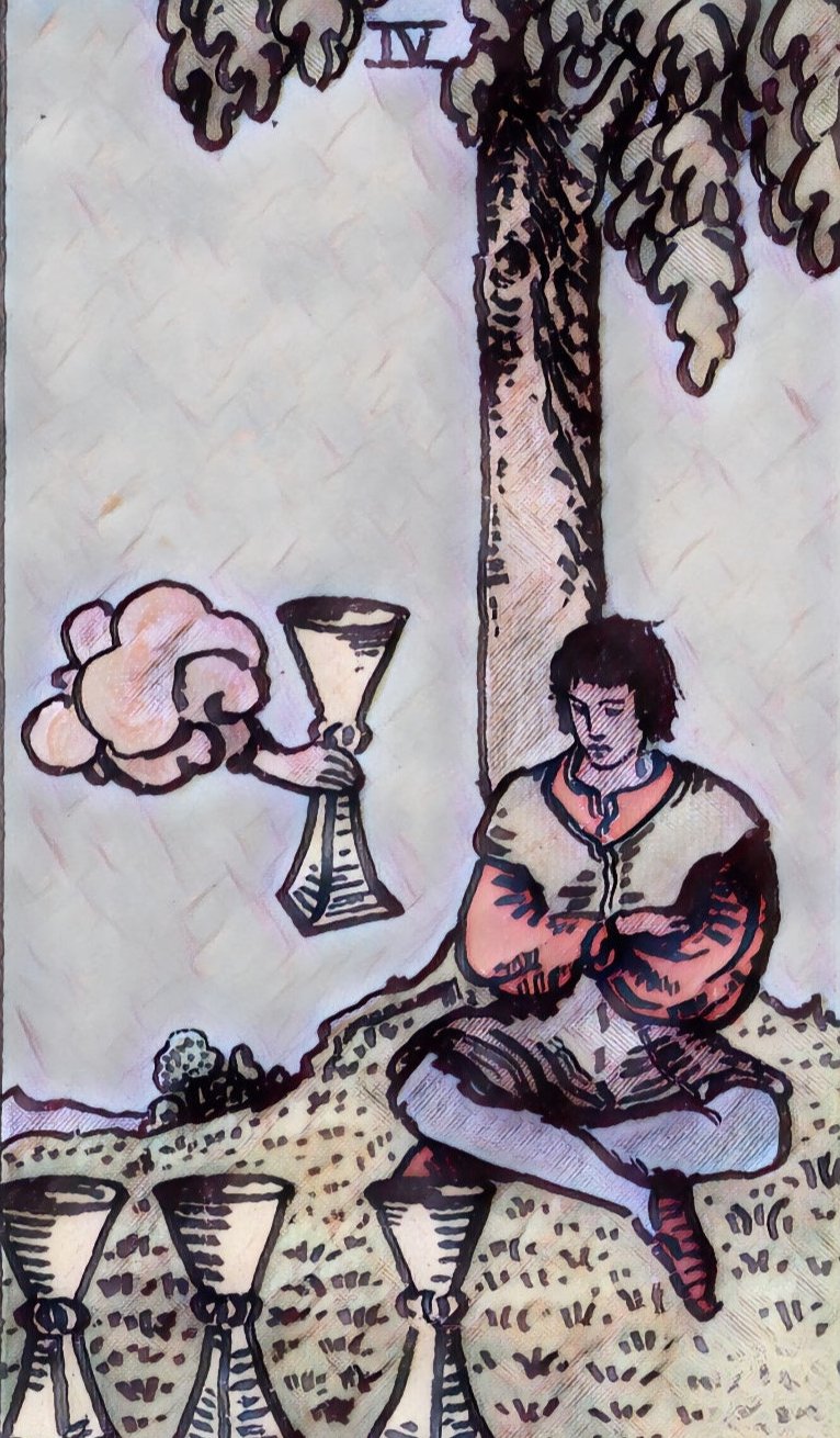 tarot masterguide four of cups tarot card