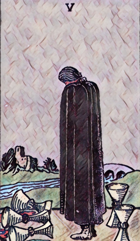 tarot masterguide five of cups tarot card