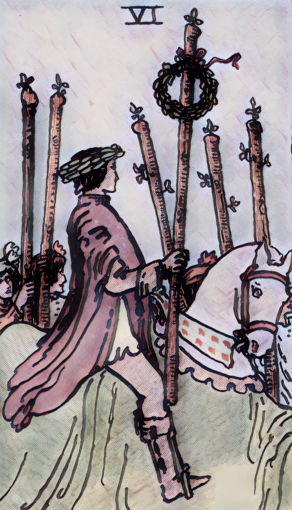 tarot masterguide six of wands tarot card
