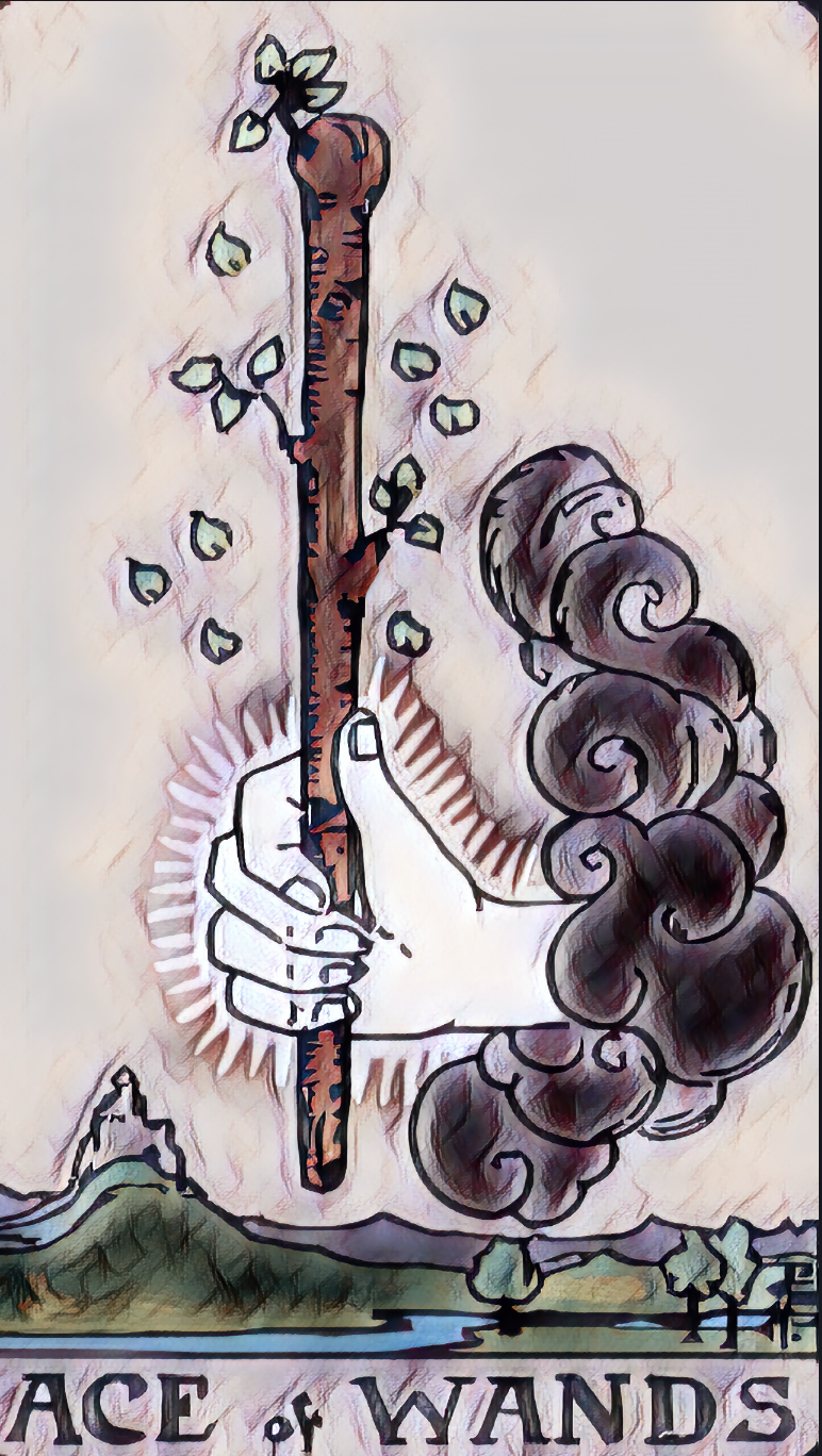 Tarot masterguide Ace of wands tarot card