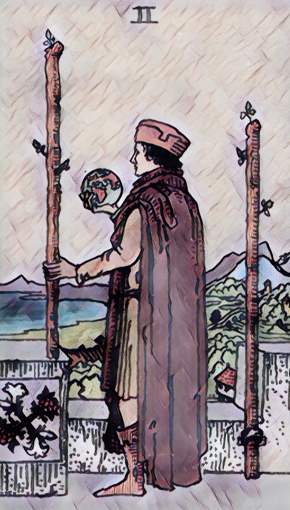 Tarot masterguide 2 of wands tarot card