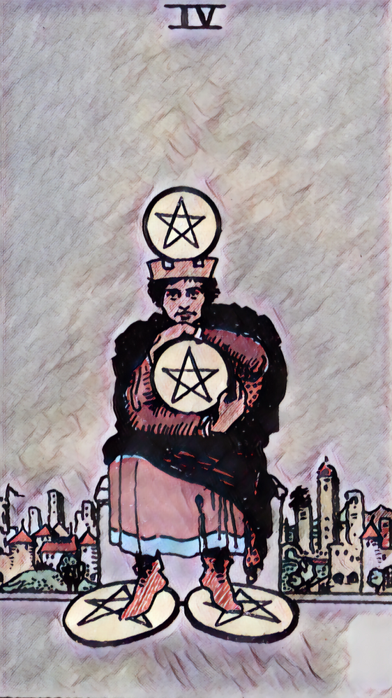 tarot masterguide 4 of pentacles, tarot lessons