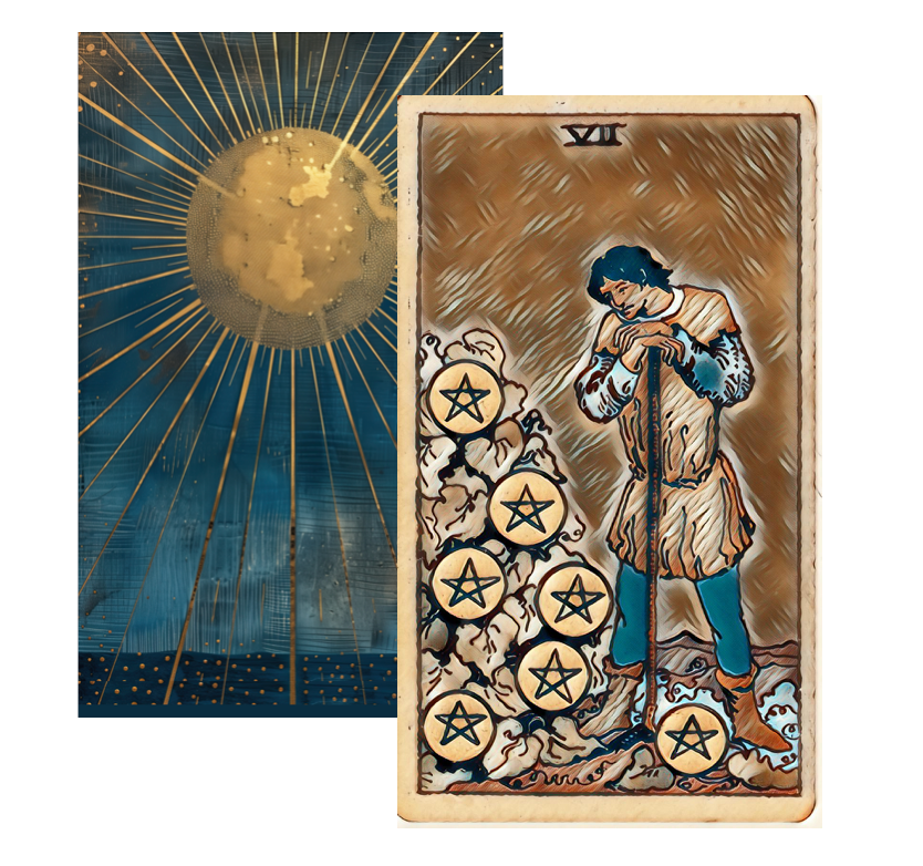 Seven of Pentacles Tarot Card Meaning