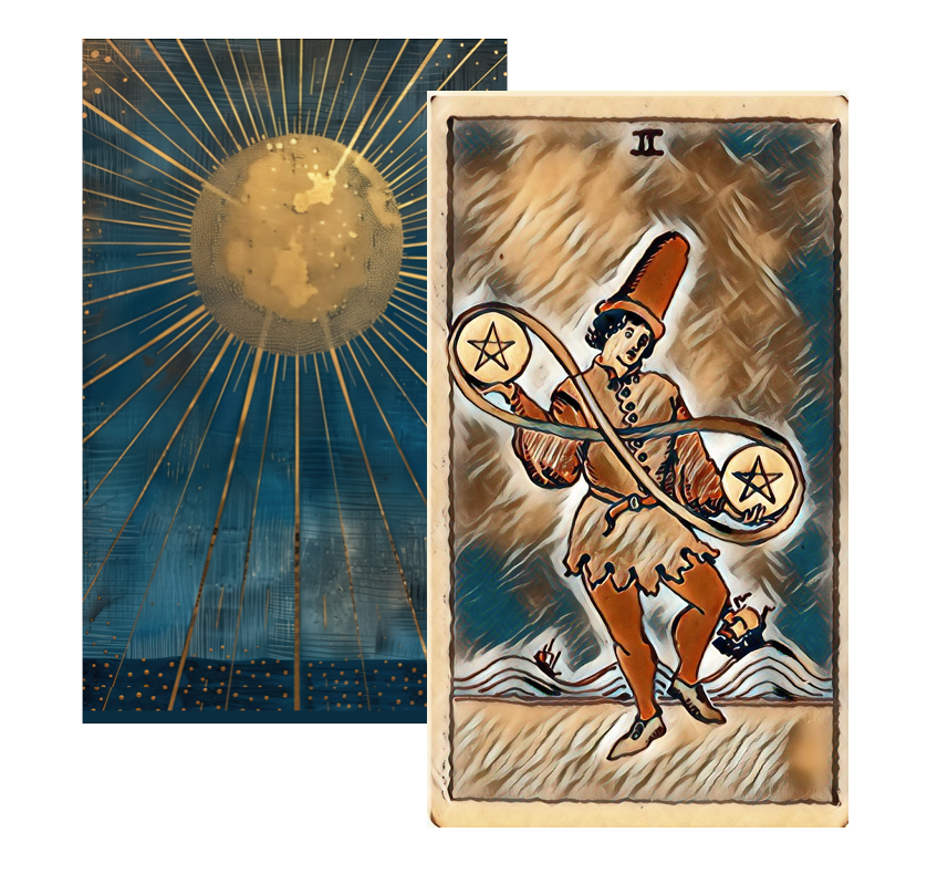 Two of Pentacles Tarot Card Meaning
