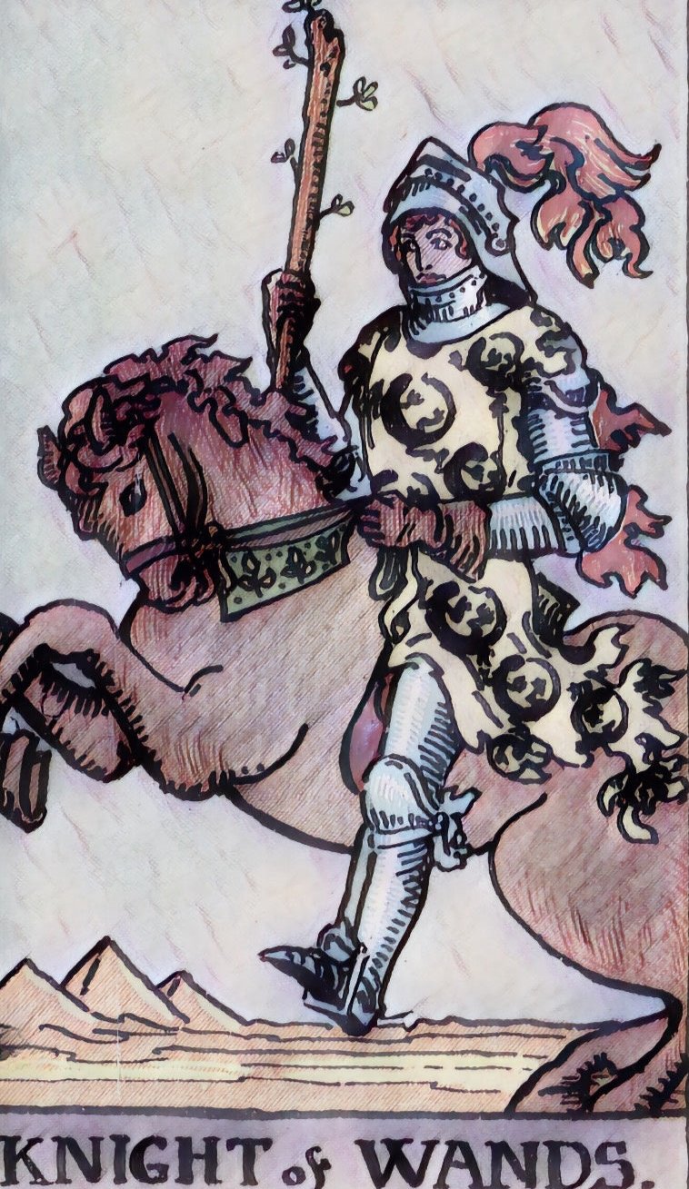 tarot masterguide knight of wands tarot card
