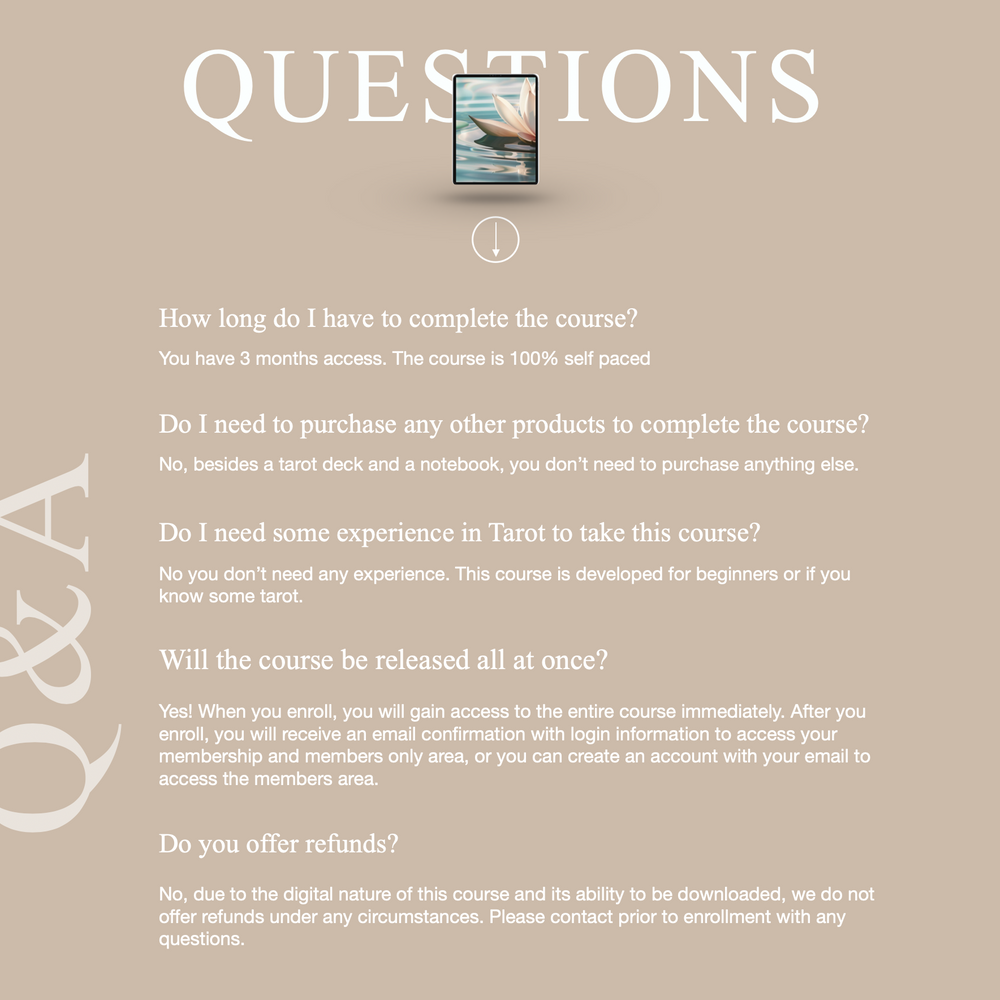 tarot course online, learn tarot, tarot school