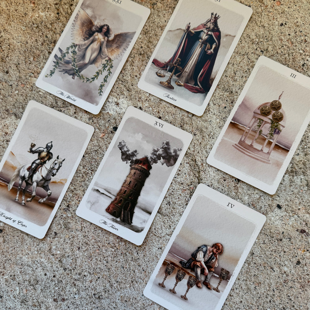 
                  
                    t“Tranquility Tarot deck – minimalist soft pastel 78-card deck for calming tarot readings”
                  
                